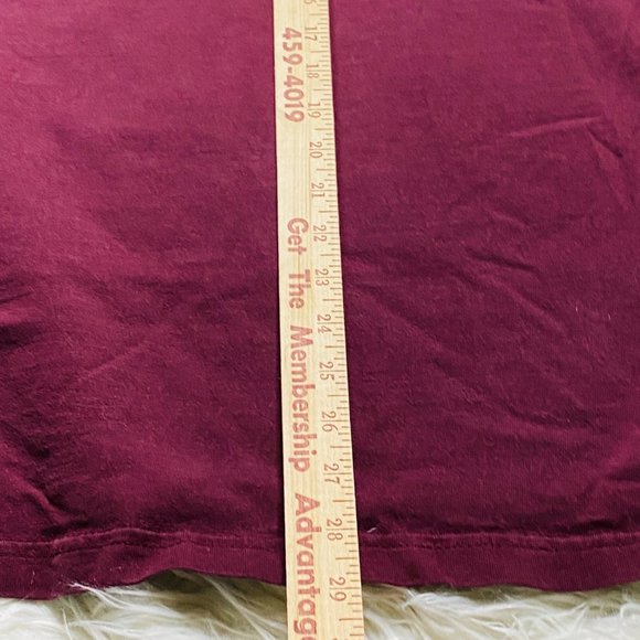 Carhartt Mens Distressed Worn TShirt Cotton Burgundy Pocket Short Sleeve Large - Picture 8 of 10